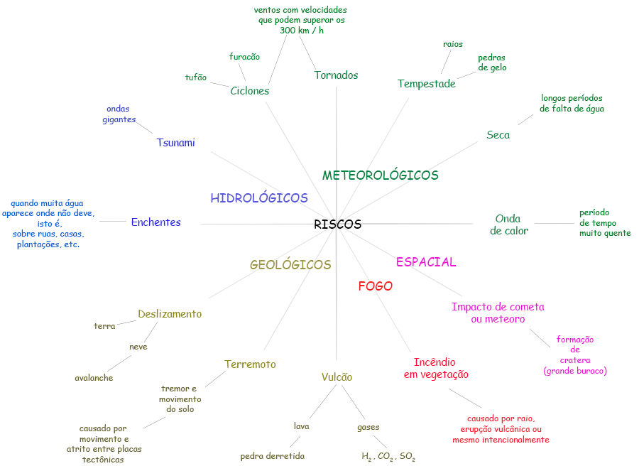 mapa conceitual desastres naturais