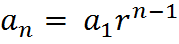 geometric progression general term